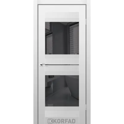 Міжкімнатні Двері Korfad Aliano AL-07 Super PET Двостороннє графіт дзеркало ПВХ плівка-2