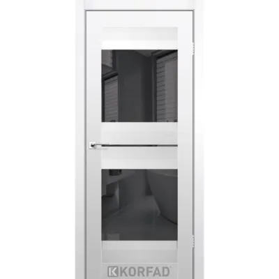 Міжкімнатні Двері Korfad Aliano AL-07 Super PET Двостороннє графіт дзеркало ПВХ плівка-0