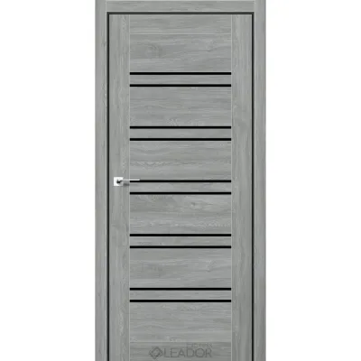 Межкомнатные Двери Leador Express Gerbera Черное стекло ПВХ плёнка-1