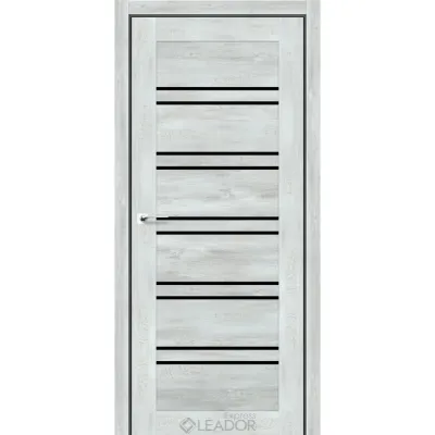 Межкомнатные Двери Leador Express Gerbera Черное стекло ПВХ плёнка-2