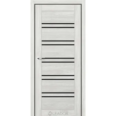 Межкомнатные Двери Leador Express Gerbera Черное стекло ПВХ плёнка-0