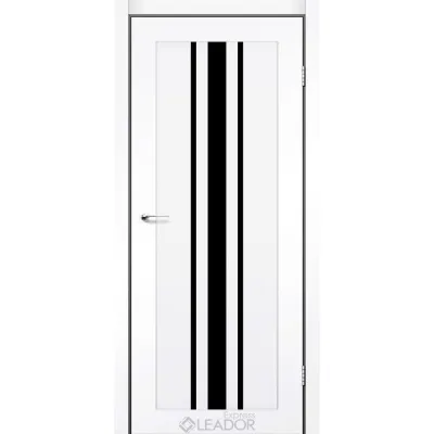 Межкомнатные Двери Leador Express Ferona Черное стекло ПВХ плёнка-6