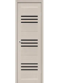 Двери Leador Doors Sovana дуб латте нестандартная Черное стекло