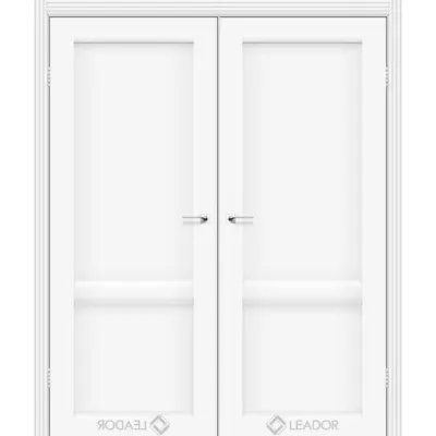 Міжкімнатні Двері Leador Doors Laura LR-02 подвійні ПВХ плівка-0