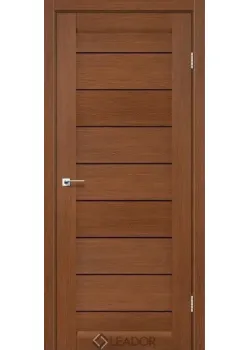 Двери Leador Doors Neapol браун Черное стекло