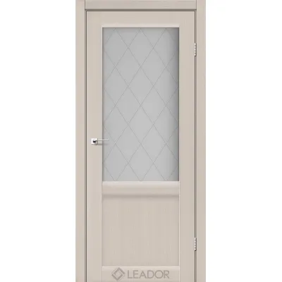 Межкомнатные Двери Leador Doors Laura LR-01 сатин белый дуб латте ПВХ плёнка-0