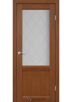 Двери Leador Doors Laura LR-01 сатин белый браун