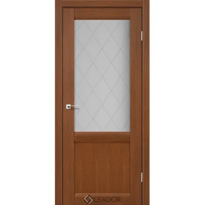 Міжкімнатні Двері Leador Doors Laura LR-01 сатин білий браун ПВХ плівка-0