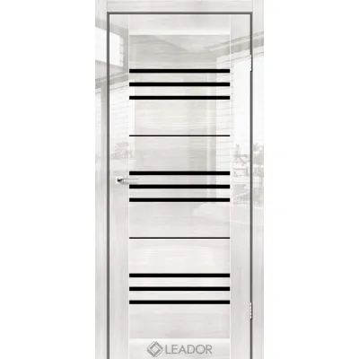 Межкомнатные Двери Leador Gloss MONACO Черное стекло ПВХ плёнка-1