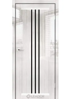 Двери Leador Gloss BURANO Черное стекло