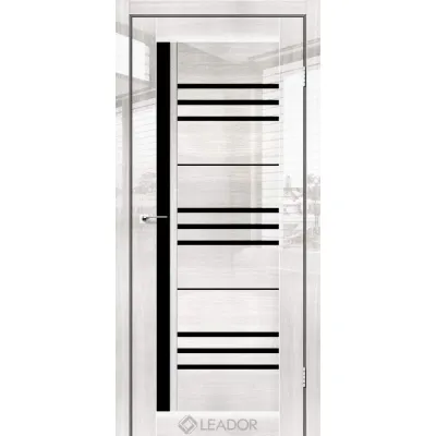 Міжкімнатні Двері Leador Gloss BOLIVIA Чорне скло ПВХ плівка-0