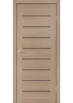 Двери Leador Doors Neapol дуб мокко Черное стекло