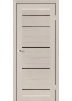 Двери Leador Doors Neapol дуб латте Черное стекло