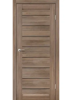Двери Leador Doors Neapol серое дерево Черное стекло