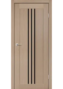 Двери Leador Doors Verona дуб мокко Черное стекло