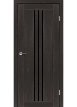 Двери Leador Doors Verona дуб саксонский Черное стекло