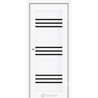 Двері Leador Doors Sovana Білі Чорне скло-0