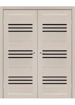 Двери Leador Doors Sovana двойные Черное стекло