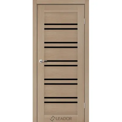 Міжкімнатні Двері Leador Doors Sicilia Чорне скло ПВХ плівка-0