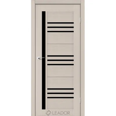 Міжкімнатні Двері Leador Doors Compania Чорне скло ПВХ плівка-4