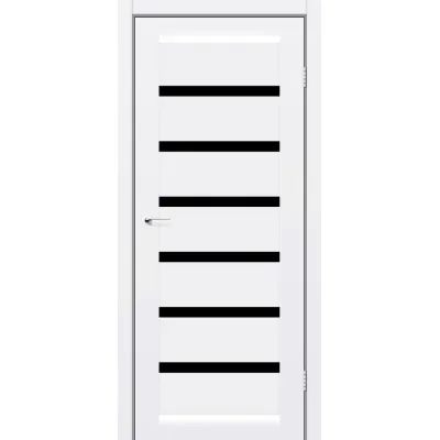 Міжкімнатні Двері Leador Doors Latina Чорне скло ПВХ плівка-0