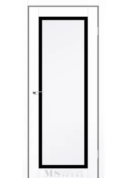 Двері MSDoors Fashion Holst DALLAS білий матовий Чорне скло