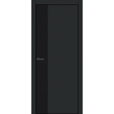 Межкомнатные Двери Омис FLAT ALU 12V черный браш торец BLK Черный бархат ПВХ плёнка-0