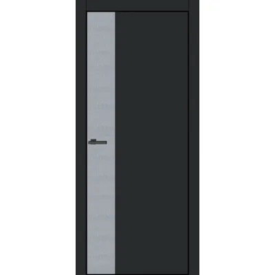 Межкомнатные Двери Омис FLAT ALU 12V серебро браш торец BLK Черный бархат ПВХ плёнка-0