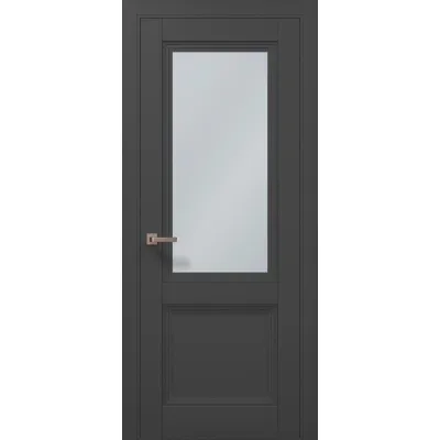 Міжкімнатні Двері Папа Карло Millenium ML-717 темно-сірий супермат ПВХ плівка-0