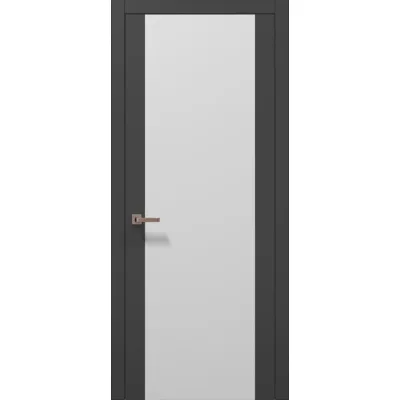 Міжкімнатні Двері Папа Карло Plato PL-14 темно-сірий супермат ПВХ плівка-0