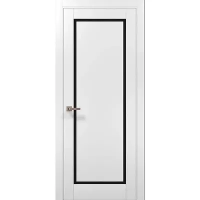 Межкомнатные Двери Папа Карло Millenium ML-720 Черное стекло ПВХ плёнка-0
