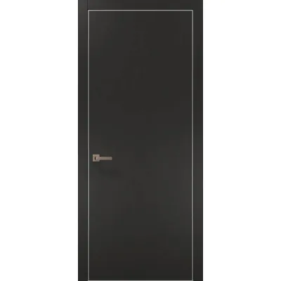 Двери Папа Карло Plato PL-01 шелк графит-0