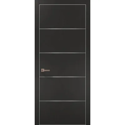 Двери Папа Карло Plato PL-02 шелк графит-0