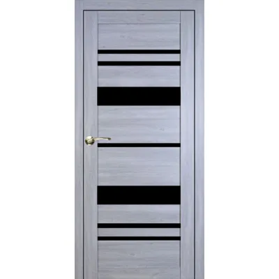 Міжкімнатні Двері Portalino Doors PL-ECO-4 Чорне скло Ламінатин-2