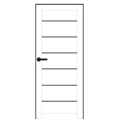 Межкомнатные Двери Portalino Doors PL-PP-08 Черное стекло ПВХ плёнка-0