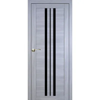 Міжкімнатні Двері Portalino Doors PL-ECO-7 Чорне скло Ламінатин-1