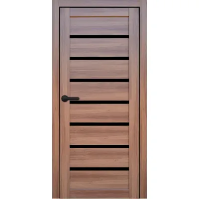 Міжкімнатні Двері Portalino Doors PL-PVC-02 Чорне скло ПВХ плівка-1