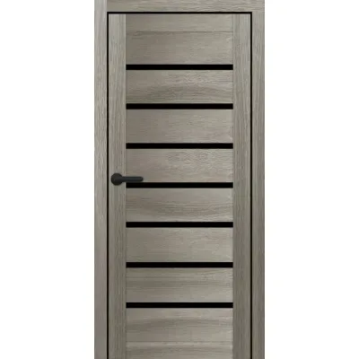 Міжкімнатні Двері Portalino Doors PL-PVC-02 Чорне скло ПВХ плівка-3