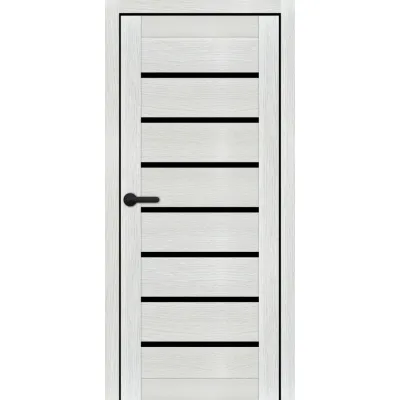 Міжкімнатні Двері Portalino Doors PL-PVC-02 Чорне скло ПВХ плівка-0