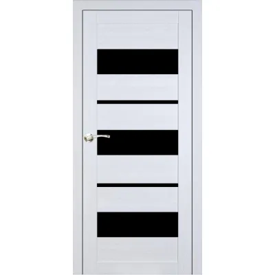 Міжкімнатні Двері Portalino Doors PL-ECO-5 Чорне скло Ламінатин-1
