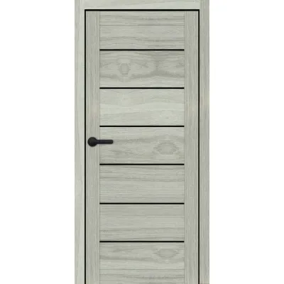 Міжкімнатні Двері Portalino Doors PL-PVC-08 Чорне скло ПВХ плівка-1