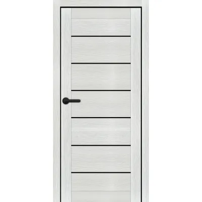 Міжкімнатні Двері Portalino Doors PL-PVC-08 Чорне скло ПВХ плівка-3