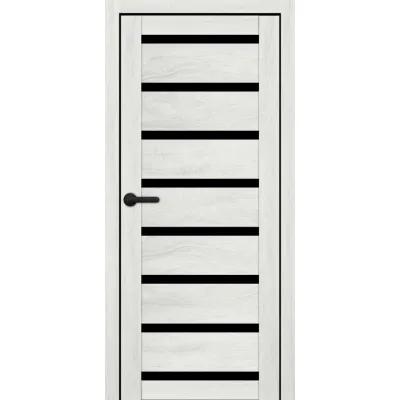 Межкомнатные Двери Portalino Doors PL-ECO-03 Черное стекло Ламинатин-2