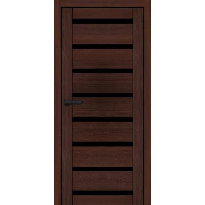 Межкомнатные Двери Portalino Doors PL-ECO-03 Черное стекло Ламинатин-4