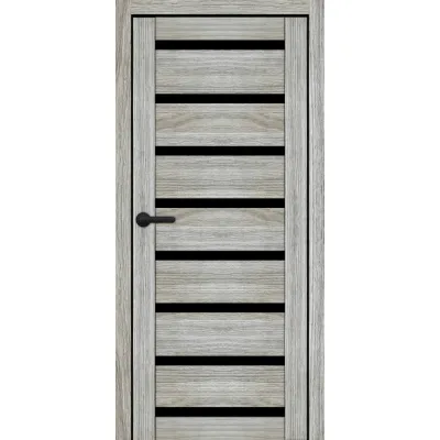 Межкомнатные Двери Portalino Doors PL-ECO-03 Черное стекло Ламинатин-5