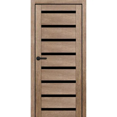 Межкомнатные Двери Portalino Doors PL-ECO-03 Черное стекло Ламинатин-6