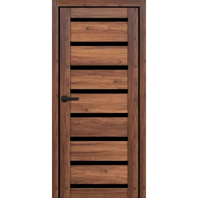 Межкомнатные Двери Portalino Doors PL-ECO-03 Черное стекло Ламинатин-7