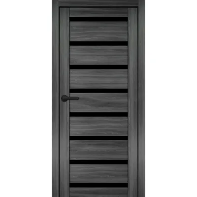 Межкомнатные Двери Portalino Doors PL-ECO-03 Черное стекло Ламинатин-9