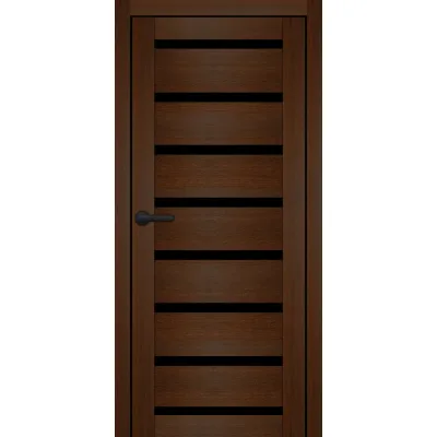 Межкомнатные Двери Portalino Doors PL-PVC-03 Черное стекло ПВХ плёнка-1