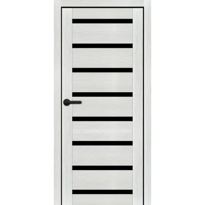 Межкомнатные Двери Portalino Doors PL-PVC-03 Черное стекло ПВХ плёнка-2